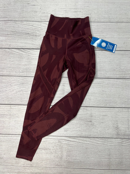 Athletic Leggings By Athleta In Maroon, Size: Xxs