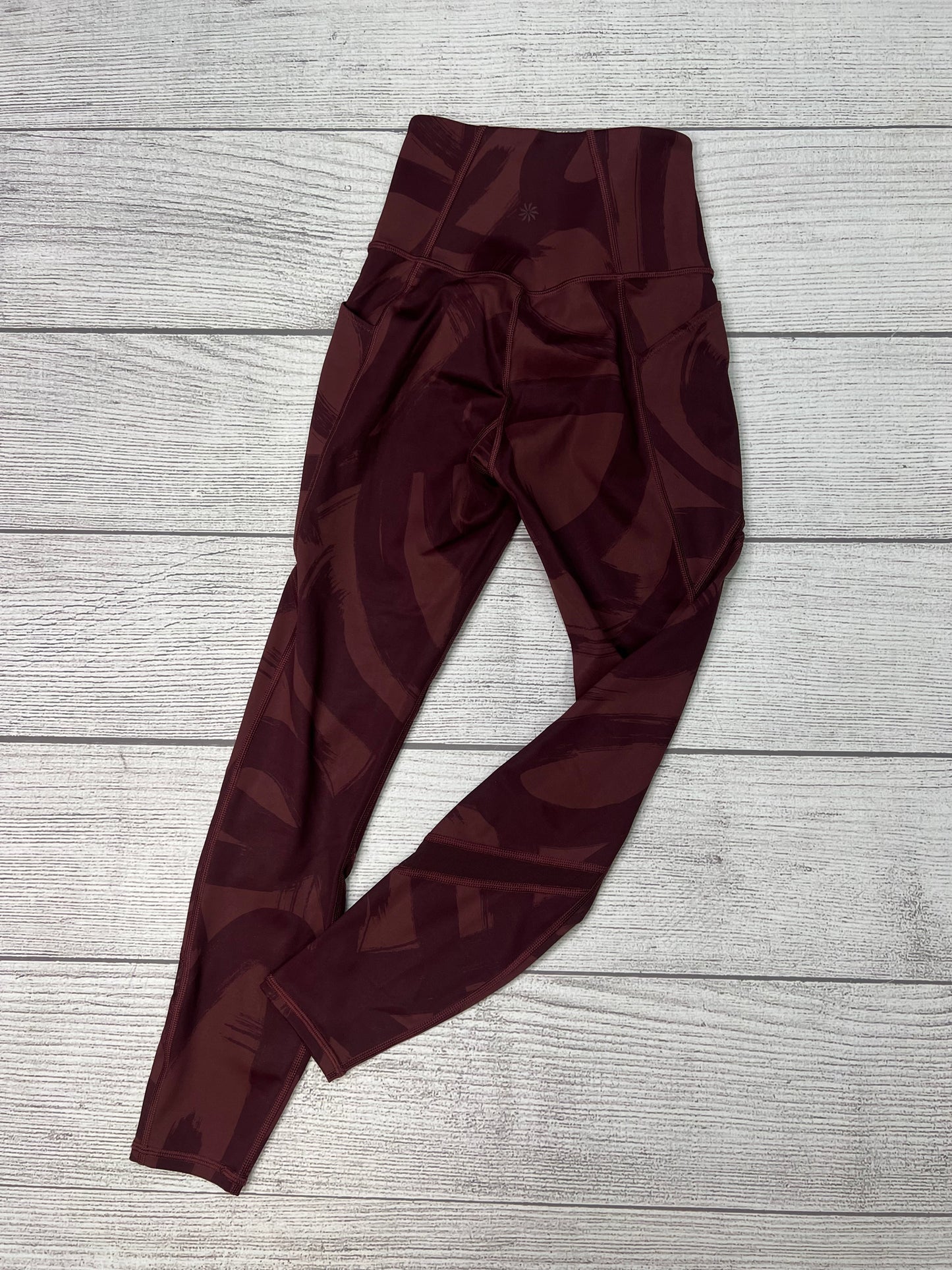 Athletic Leggings By Athleta In Maroon, Size: Xxs