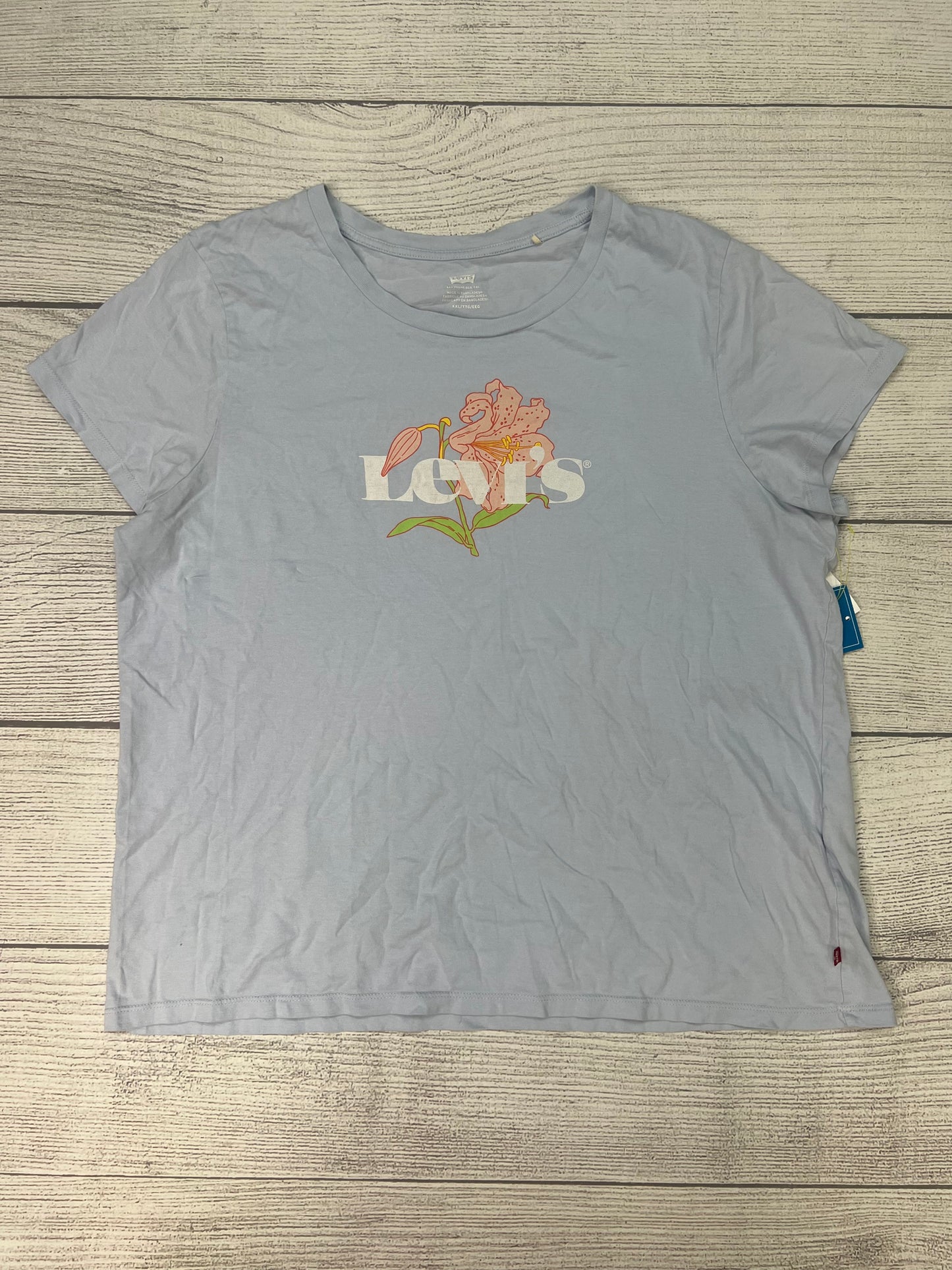 Top Short Sleeve By Levis In Blue, Size: Xxl