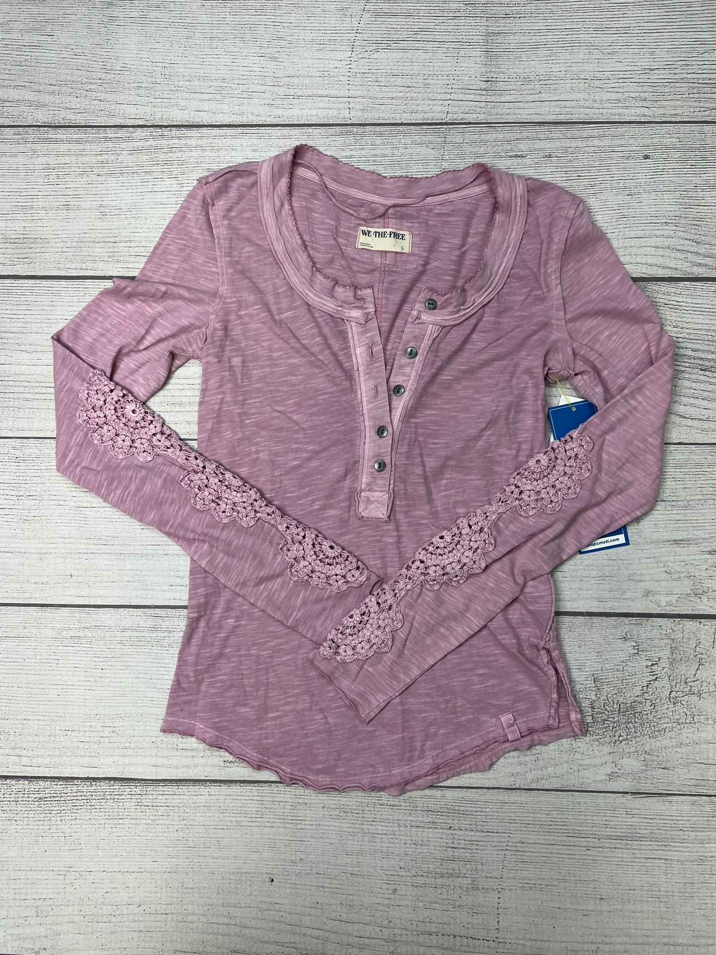 Top Long Sleeve By Free People In Purple, Size: S