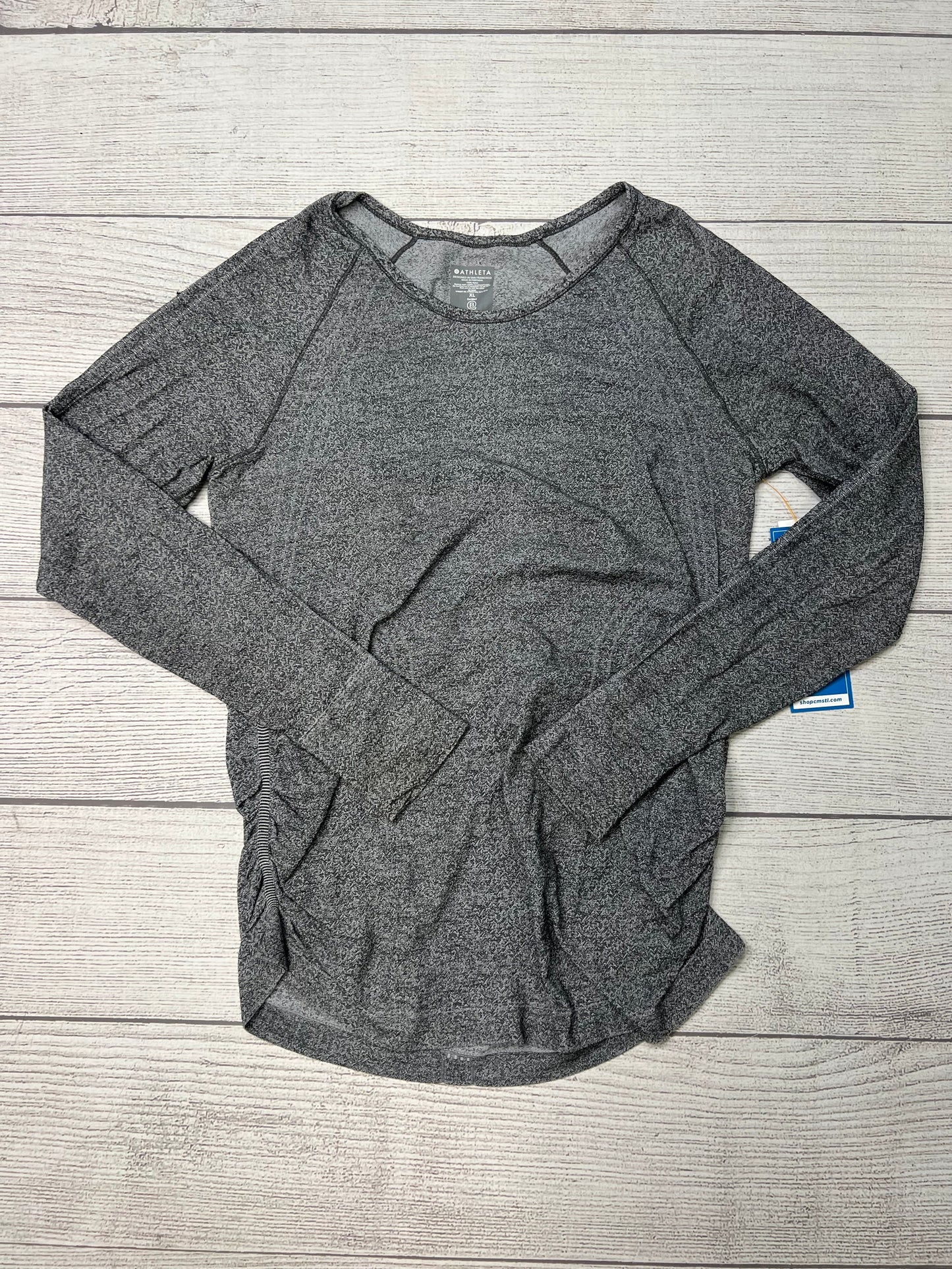 Athletic Top Long Sleeve Collar By Athleta In Grey, Size: Xl