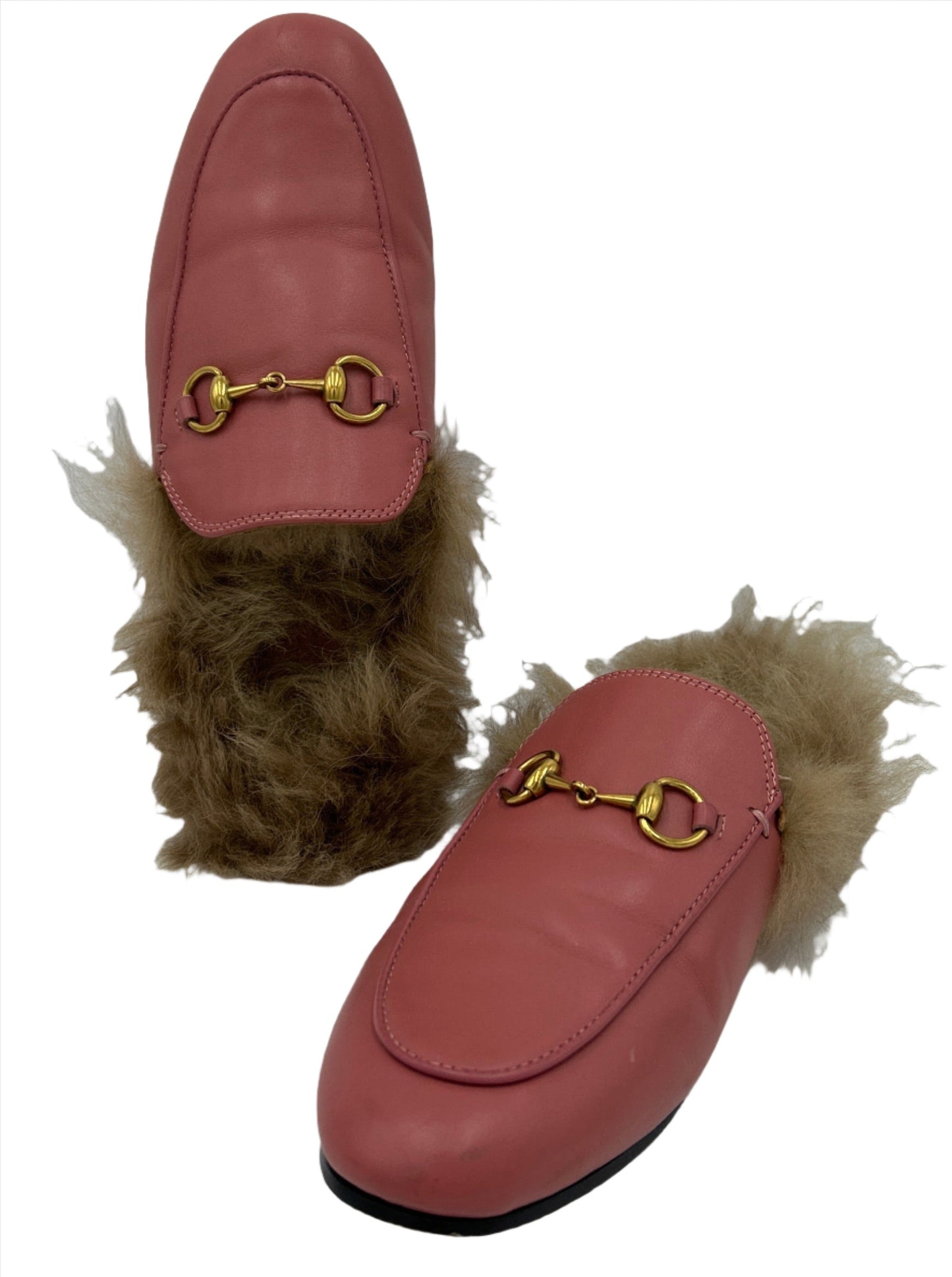 Gucci Princetown Horsebit Fur Designer Mules  Size: 6/36