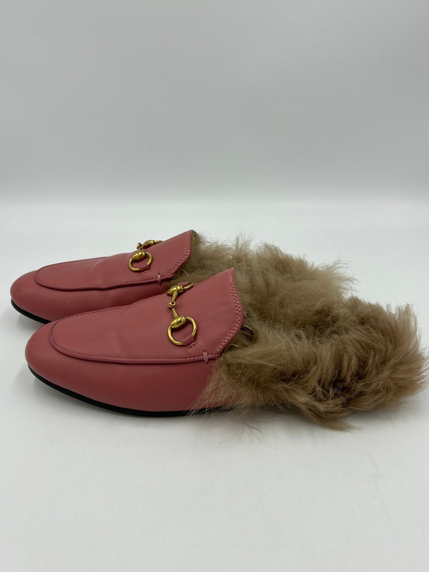 Gucci Princetown Horsebit Fur Designer Mules  Size: 6/36