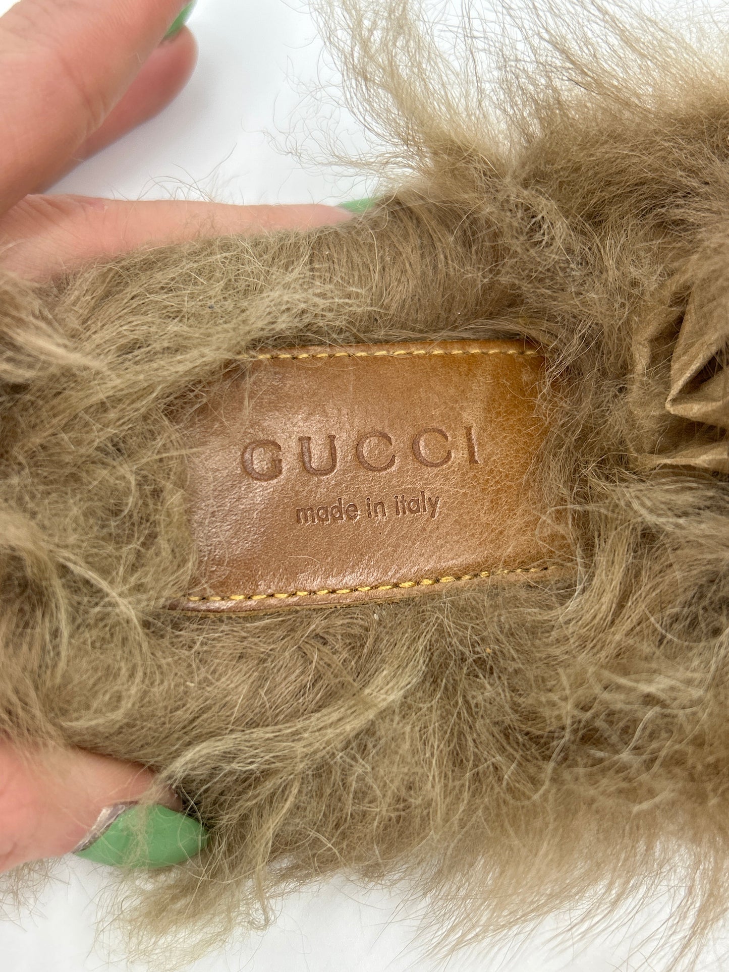 Gucci Princetown Horsebit Fur Designer Mules  Size: 6/36