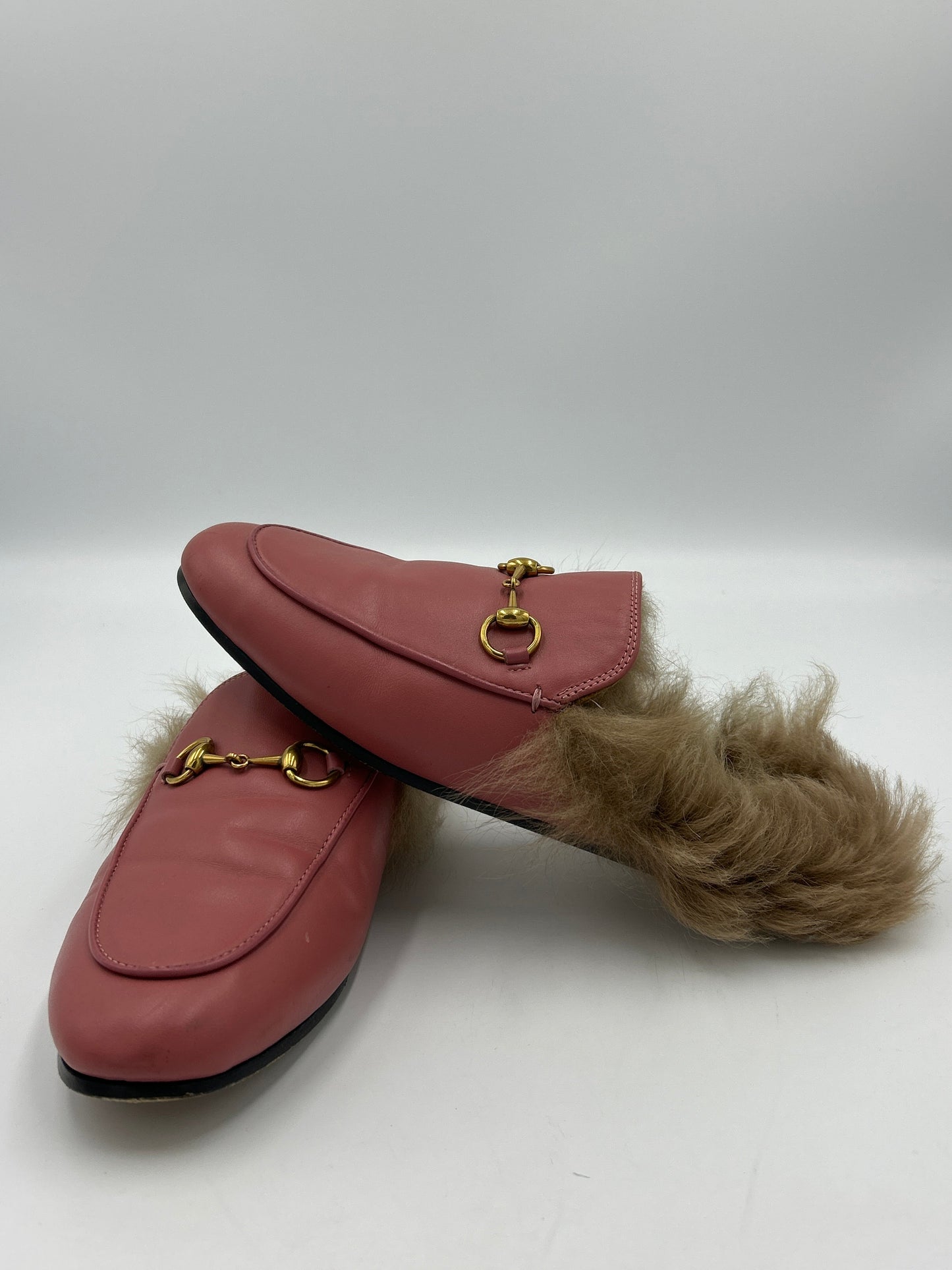 Gucci Princetown Horsebit Fur Mules  Size: 6/36