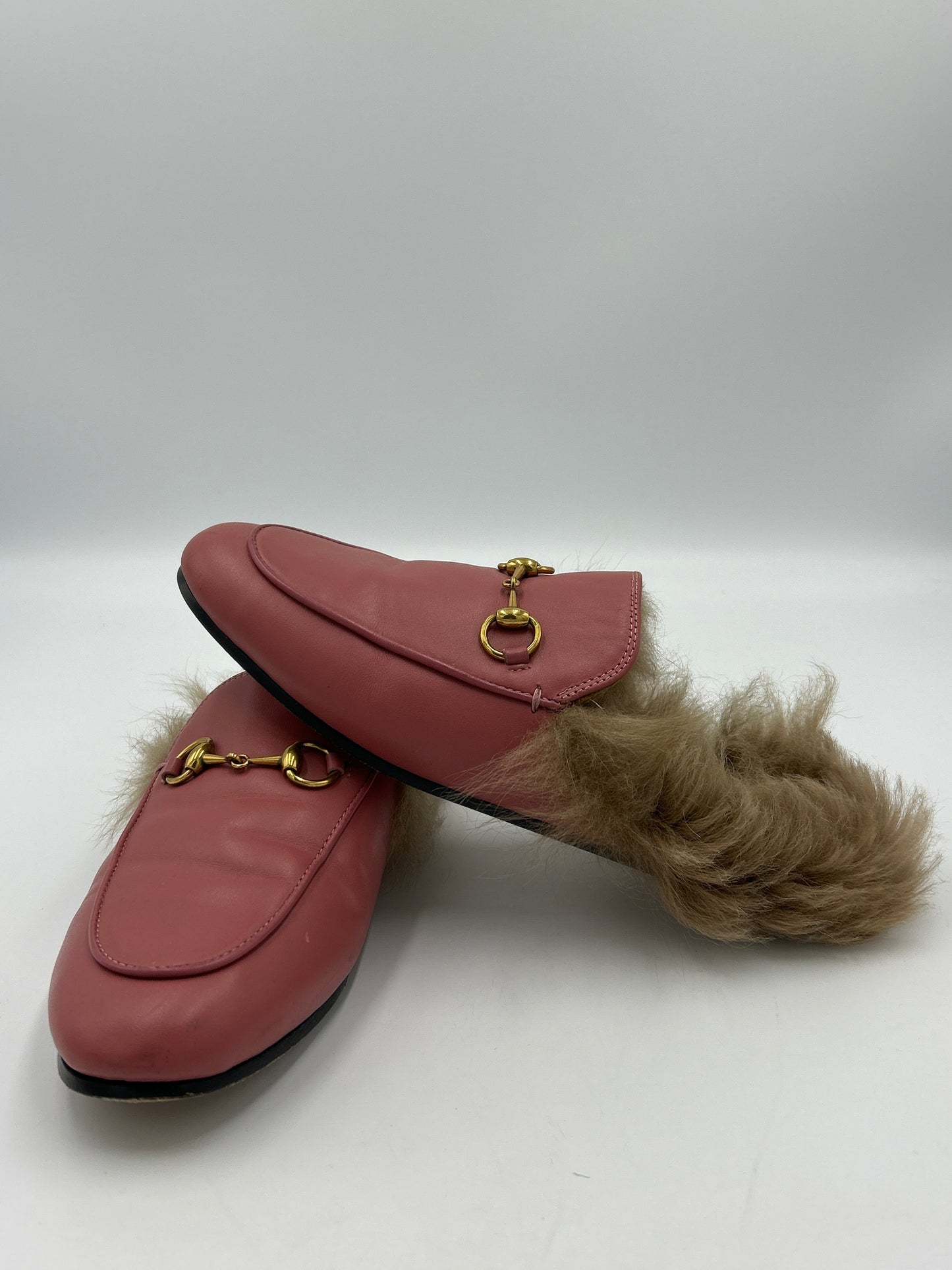 Gucci Princetown Horsebit Fur Designer Mules  Size: 6/36