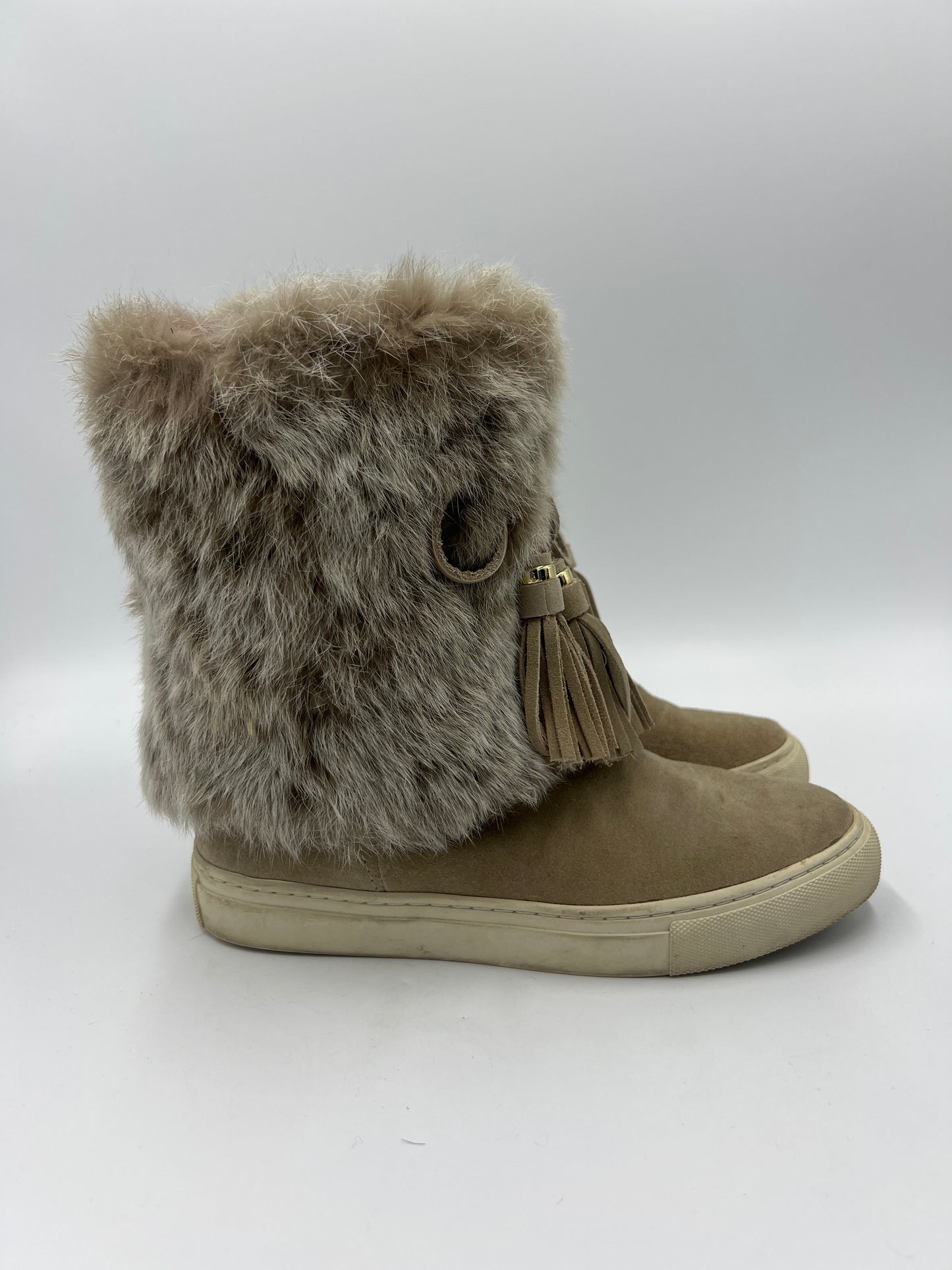 Tory Burch Angelica Rabbit Fur DESIGNER Boot  Size: 6