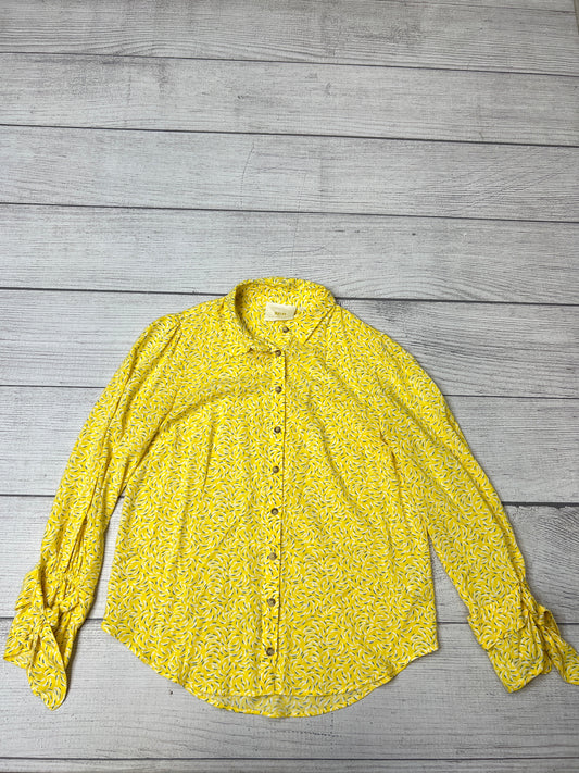 Yellow Blouse Long Sleeve Maeve, Size Xs