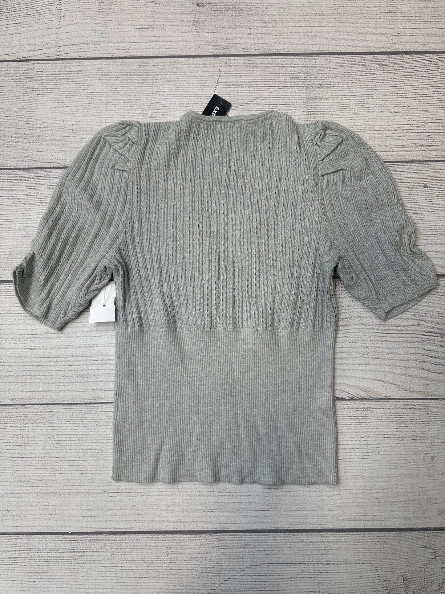 New! Grey Top Short Sleeve Express, Size S
