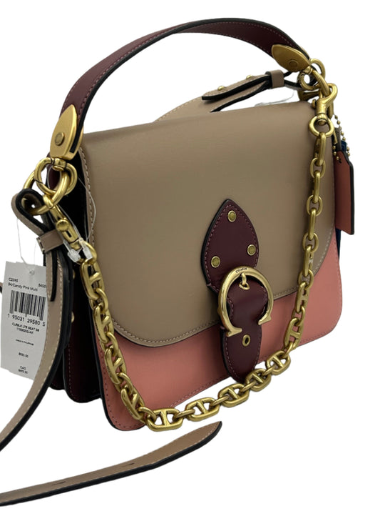 New! Coach Colorblock Beat Saddle Bag