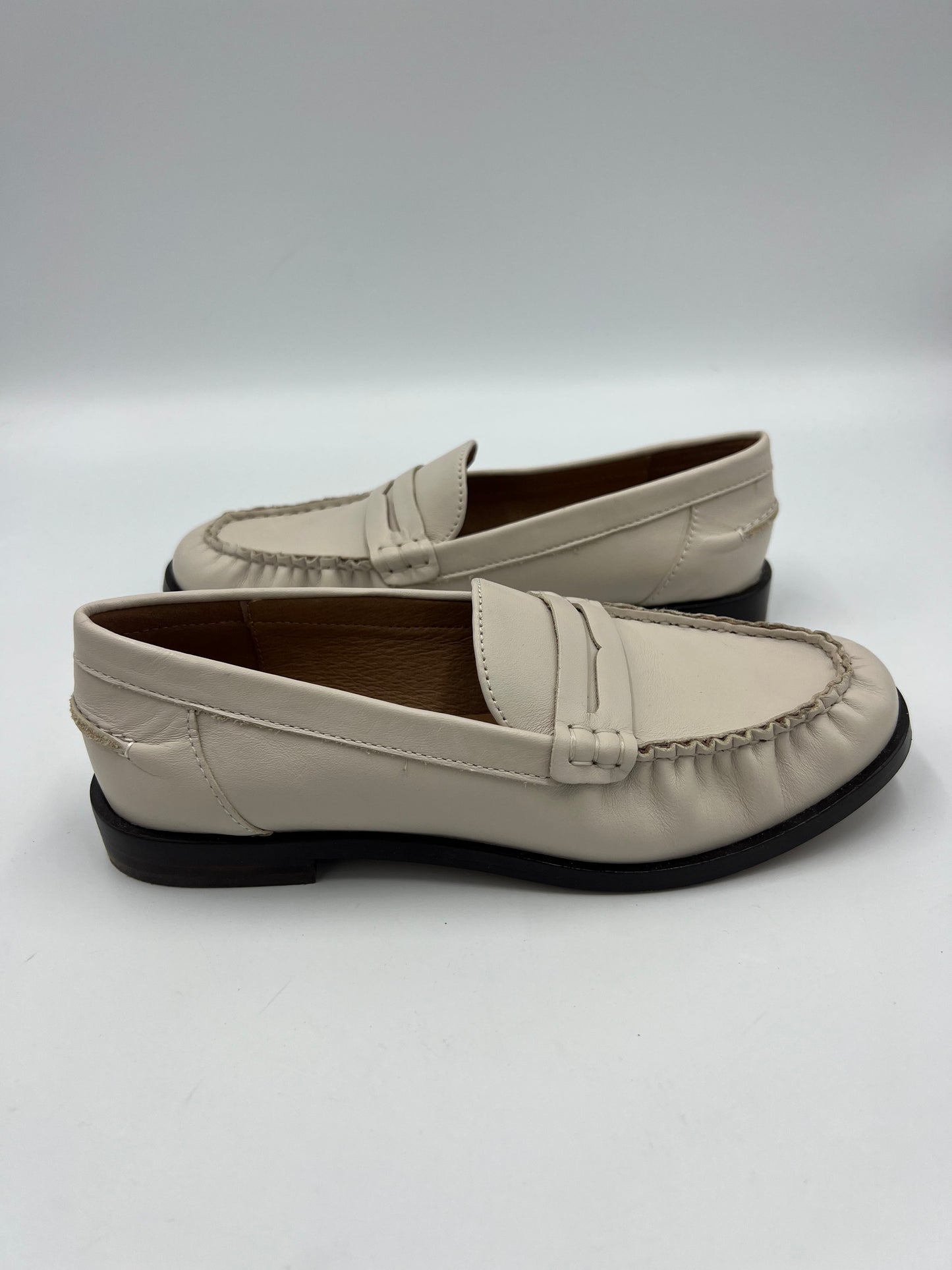 White Shoes Flats Loafer Oxford Madewell, Size 6