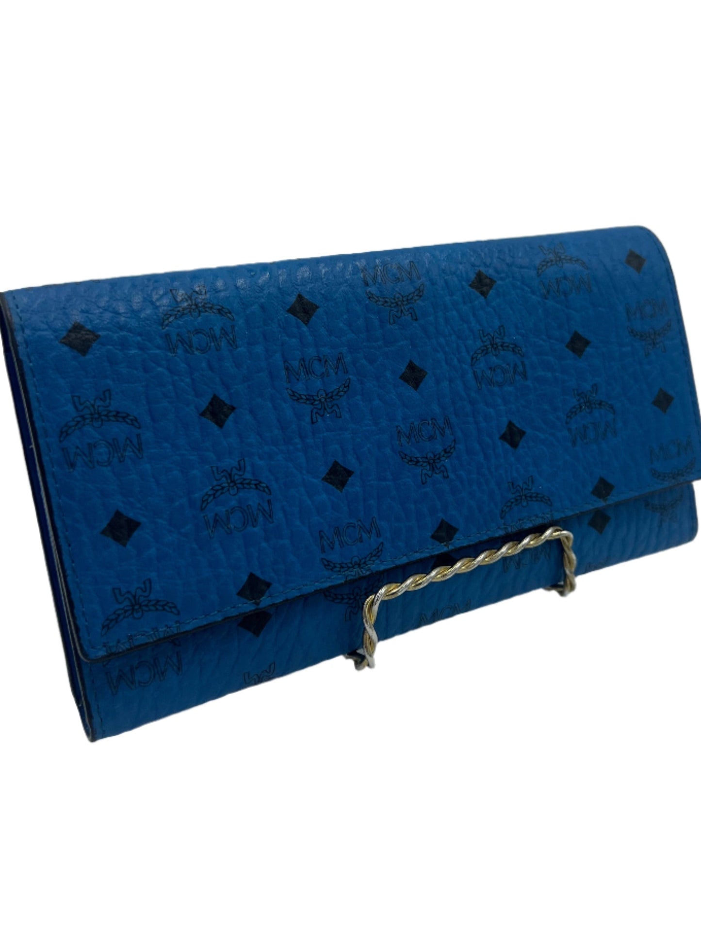 MCM Vistetos Blue Designer Wallet