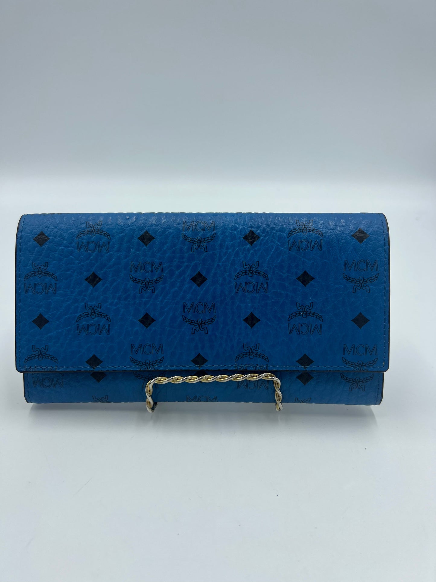 MCM Vistetos Blue Wallet