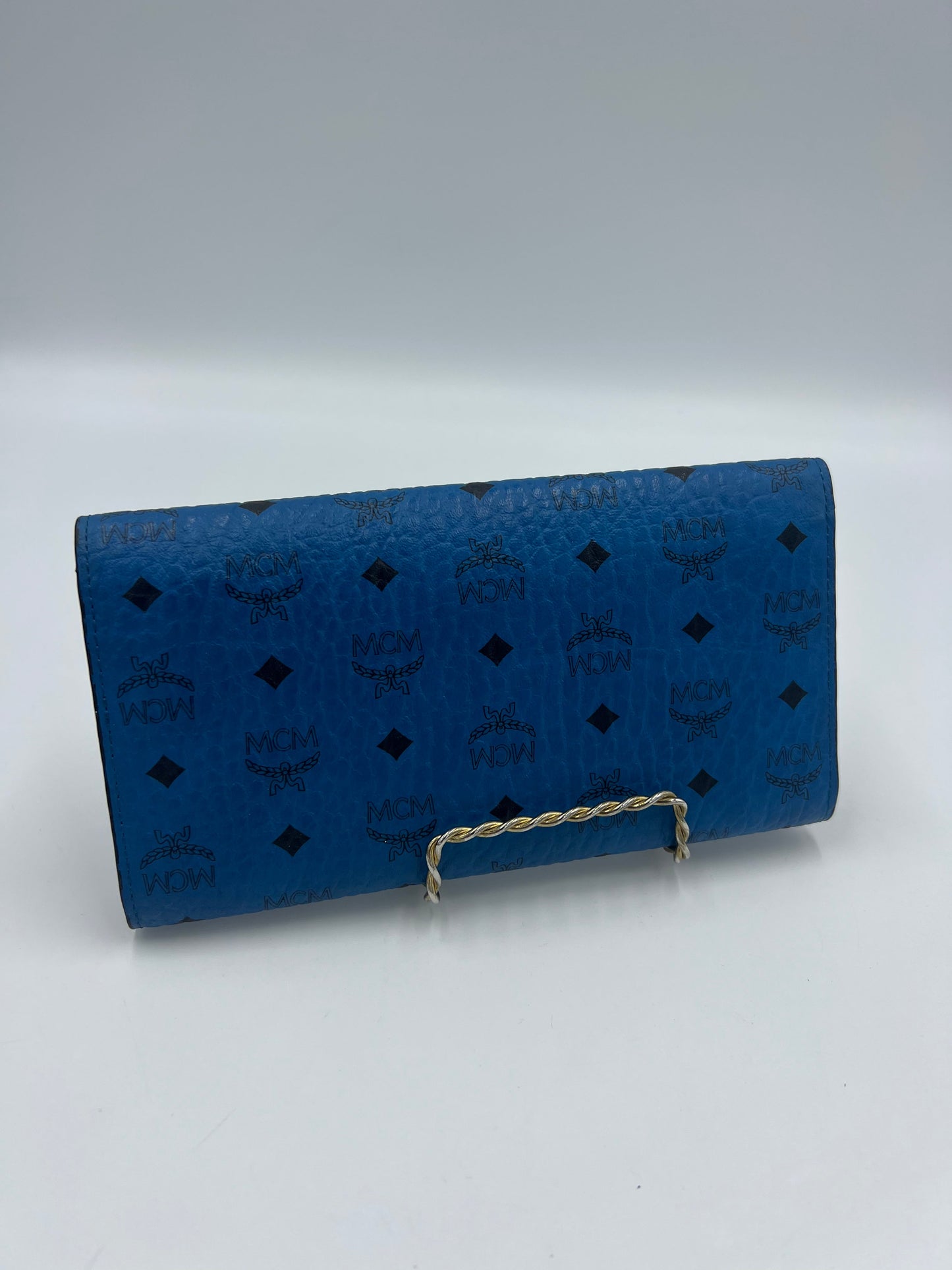 MCM Vistetos Blue Wallet