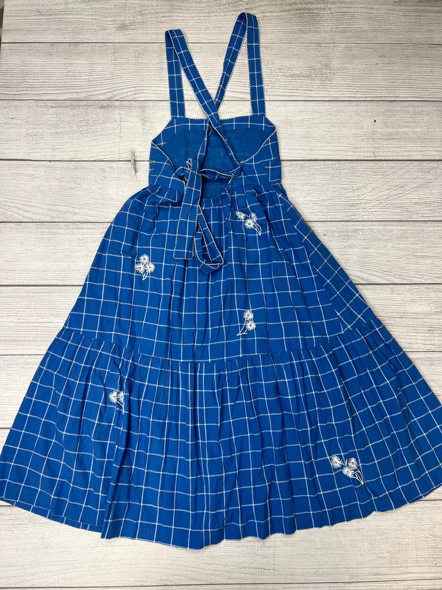 Blue Dress Casual Midi Madewell, Size Xs