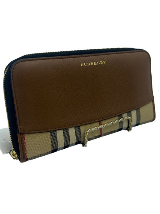 Burberry House Check Zip-Around Wallet