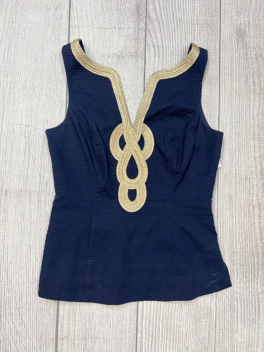 Navy Top Sleeveless Lilly Pulitzer, Size Xs