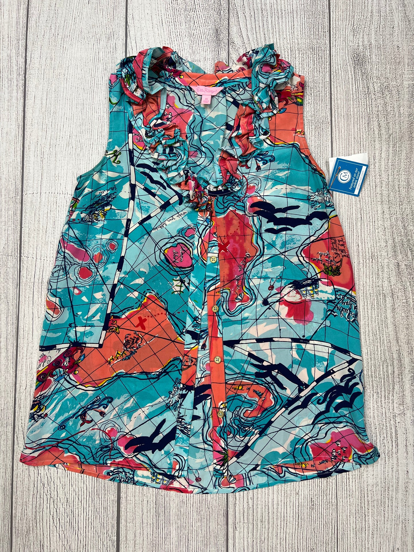 Multi-colored Top Sleeveless Lilly Pulitzer, Size Xs