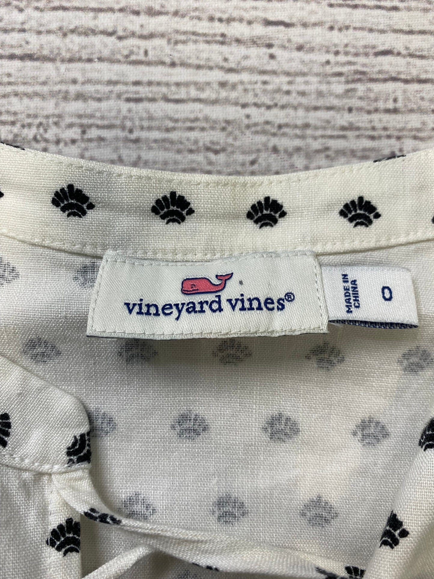 White Black Dress Casual Short Vineyard Vines, Size Xs