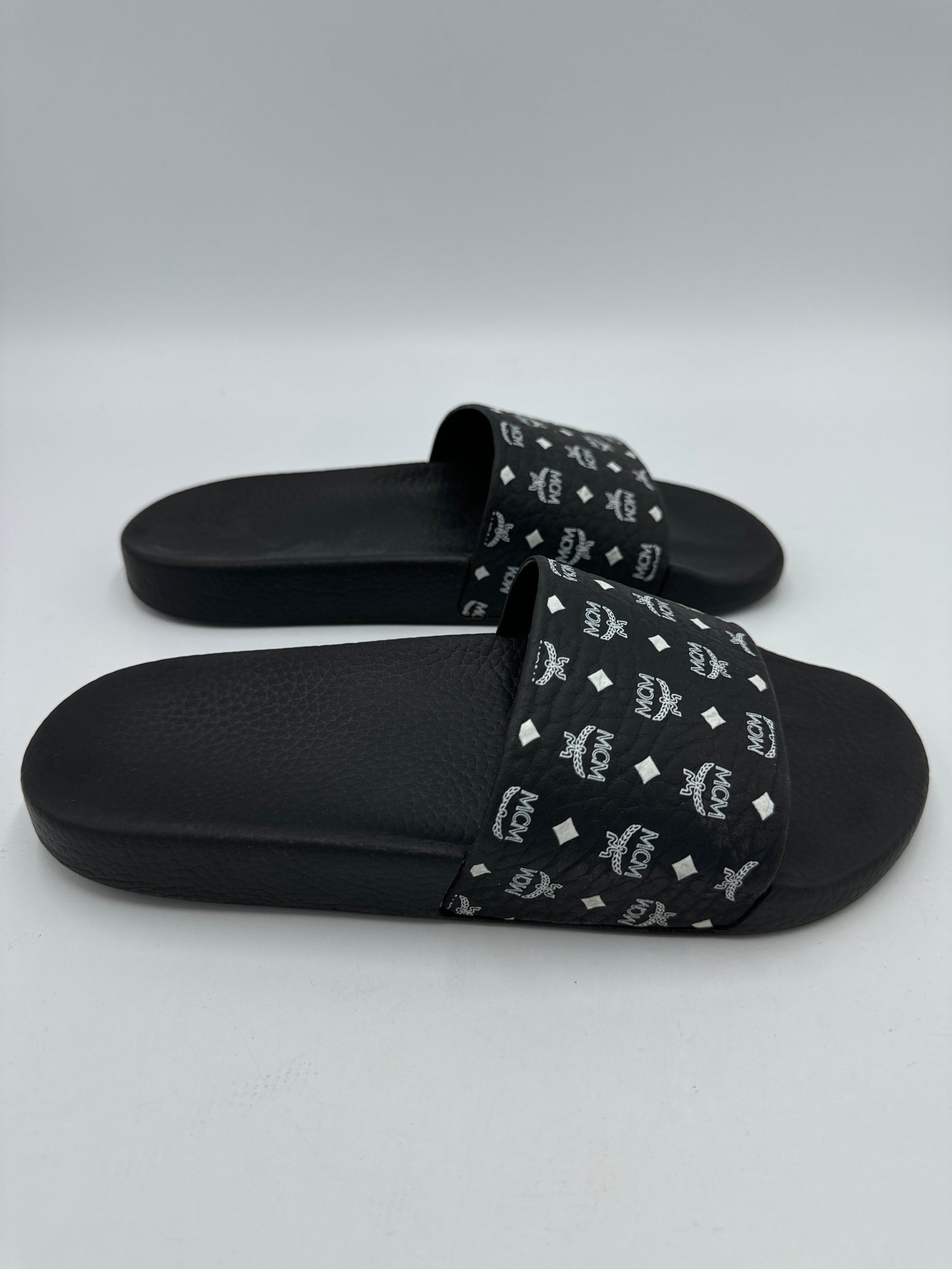 MCM Slides Luxury Designer Shoes in Size: 9