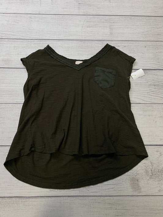 Green Top Short Sleeve Anthropologie, Size S