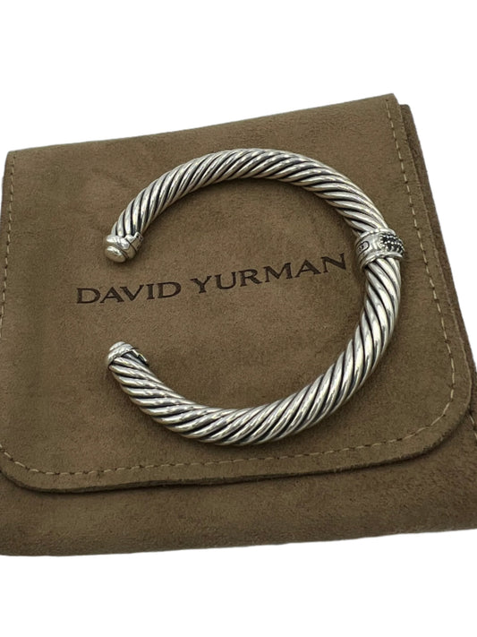 David Yurman Designer Cable Bracelet with Pave Diamonds