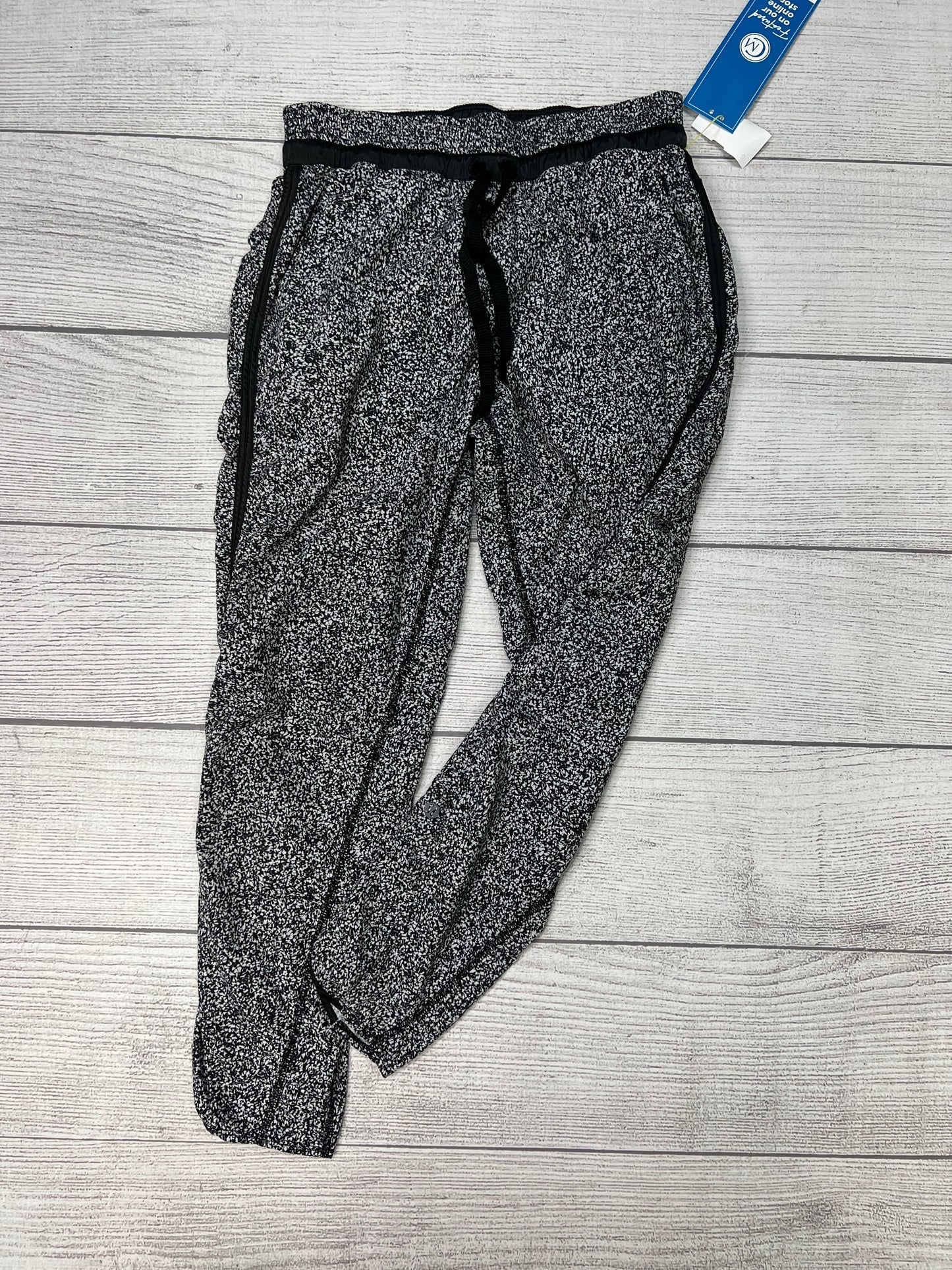 Athletic Pants By Lululemon In Black White, Size: S