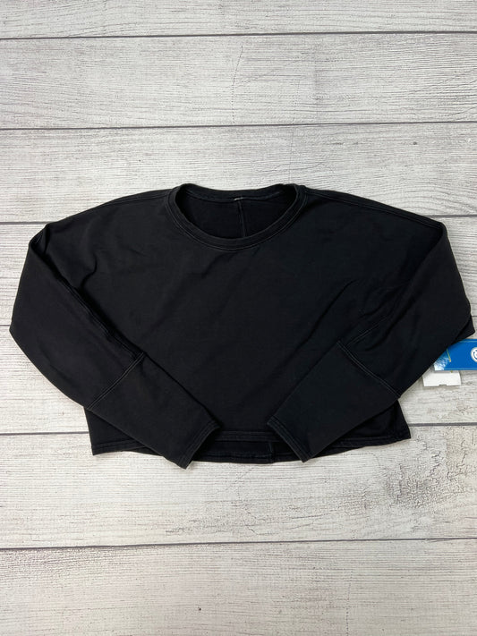 Athletic Top Long Sleeve Crewneck By Lululemon In Black, Size: M