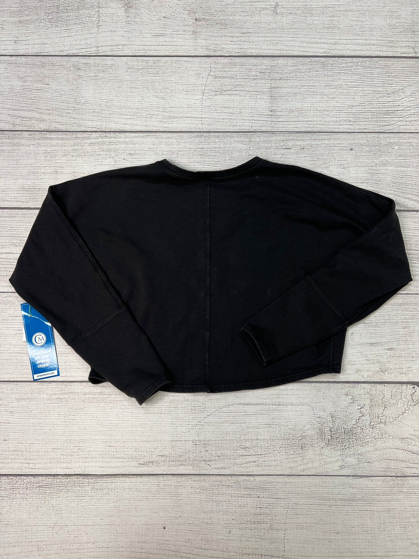 Athletic Top Long Sleeve Crewneck By Lululemon In Black, Size: M