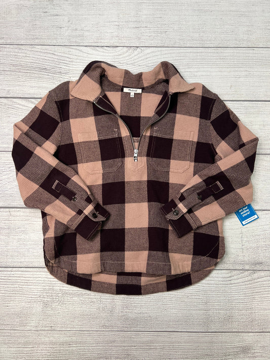 Sweatshirt Crewneck By Madewell In Plaid, Size: S