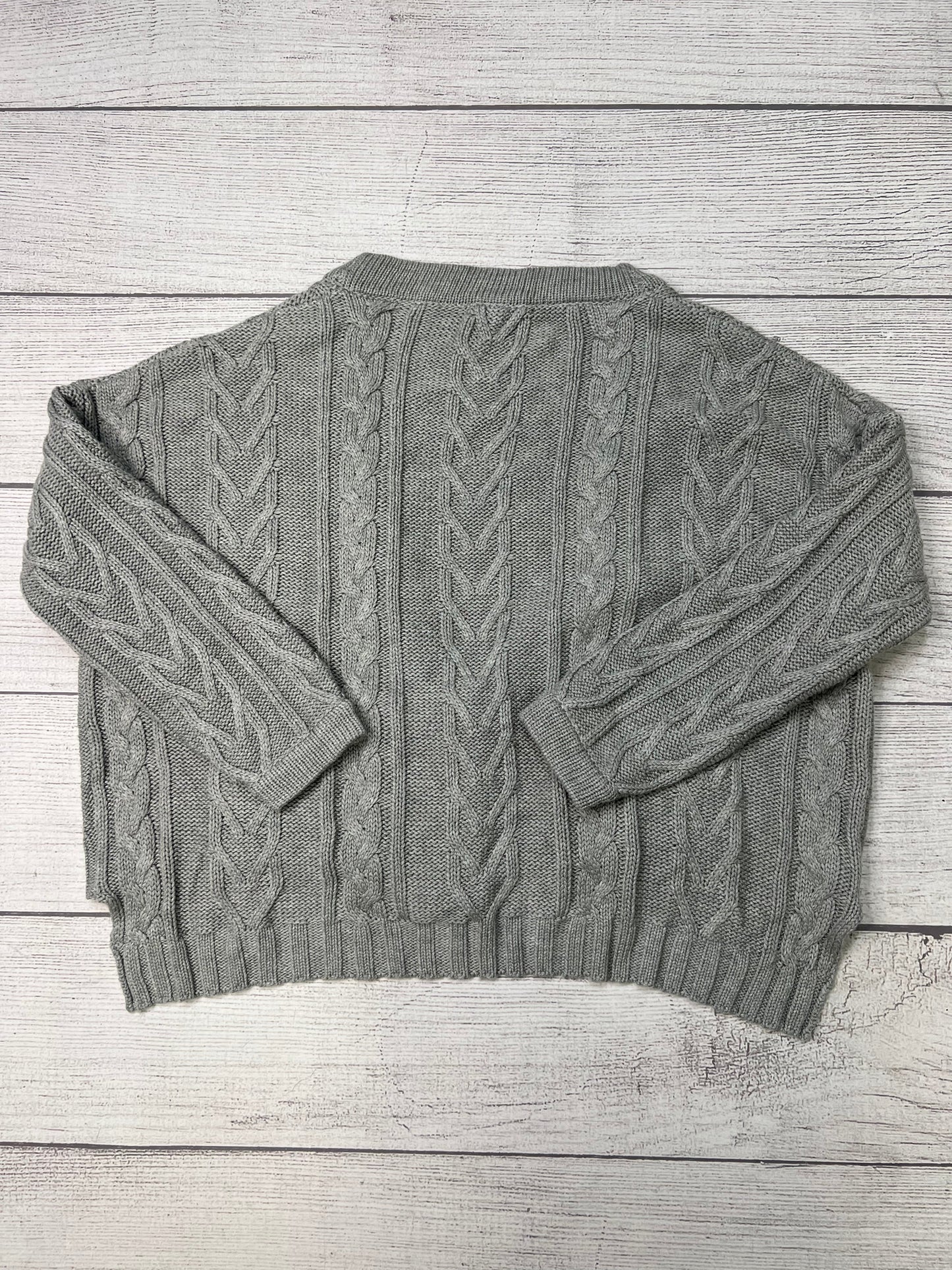 Sweater Cardigan By Olivaceous In Grey, Size: S