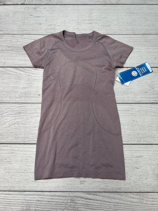 Athletic Top Short Sleeve By Lululemon In Purple, Size: S