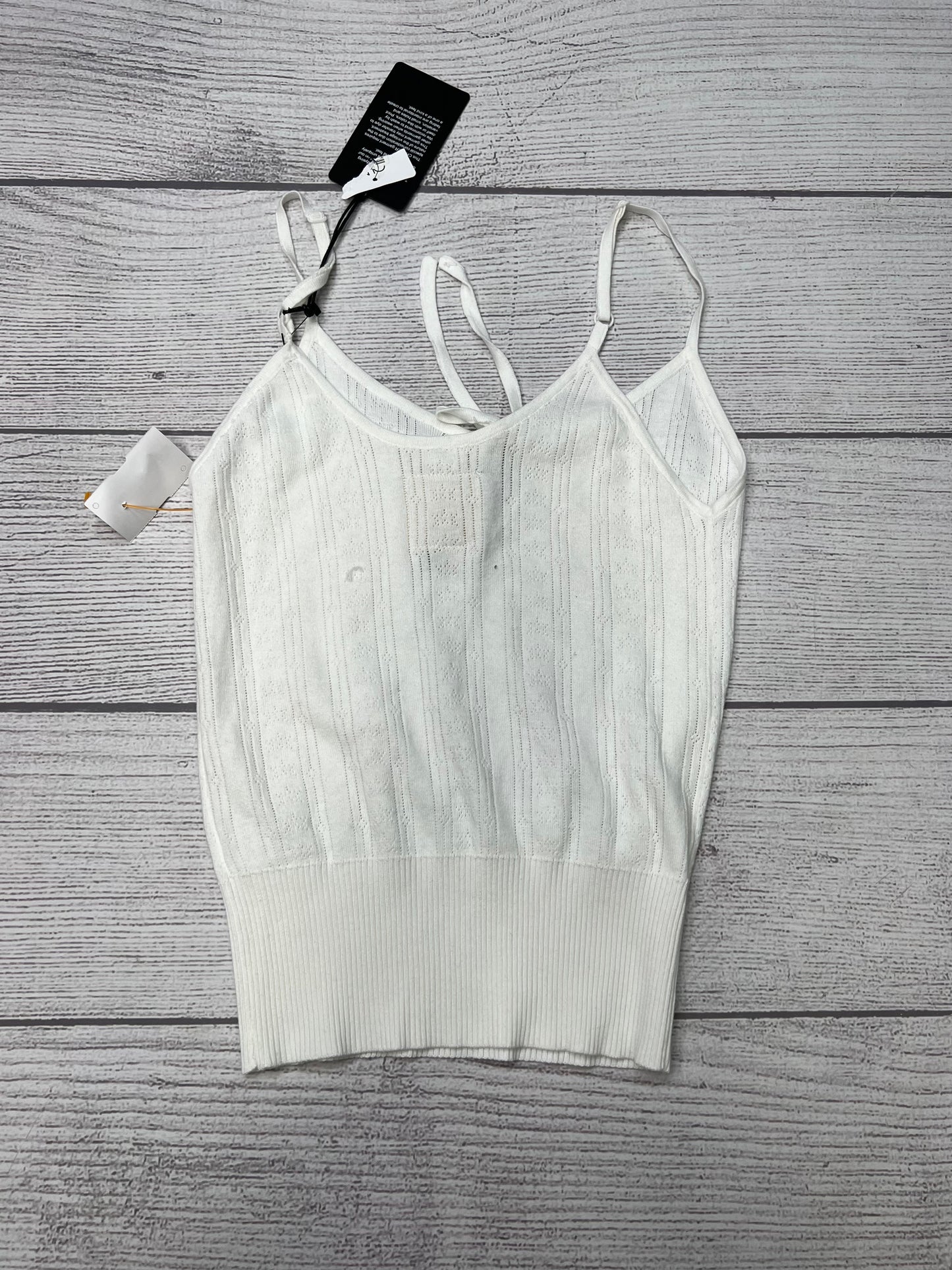 New! Top Sleeveless In White, Size: S