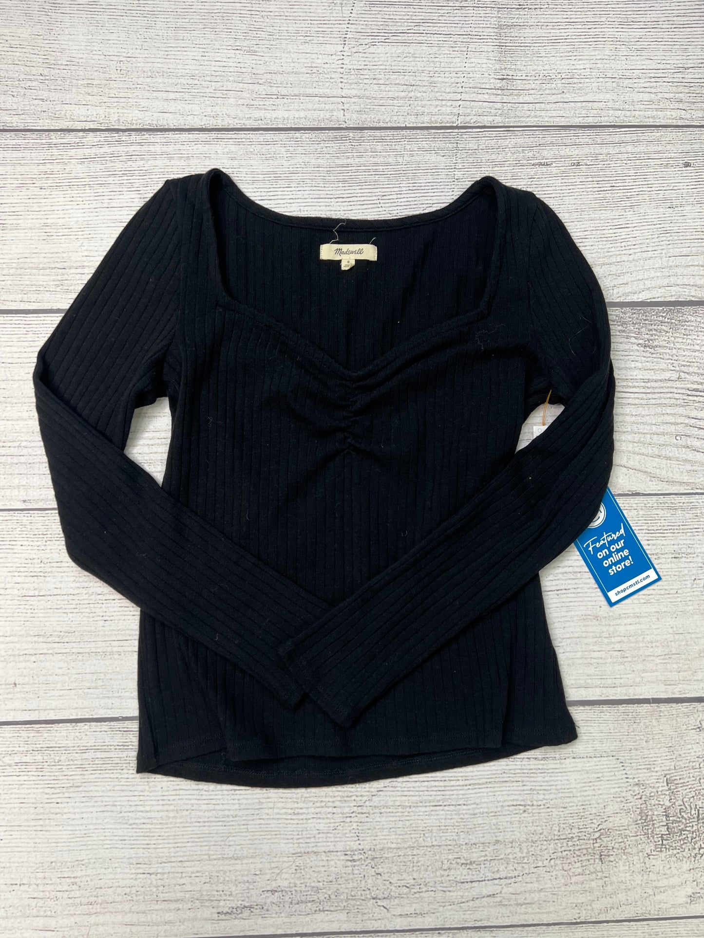 Top Long Sleeve By Madewell In Black, Size: S