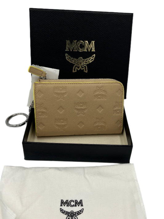 Like New! MCM Klara Designer Leather Zip Wallet w/ Key Ring