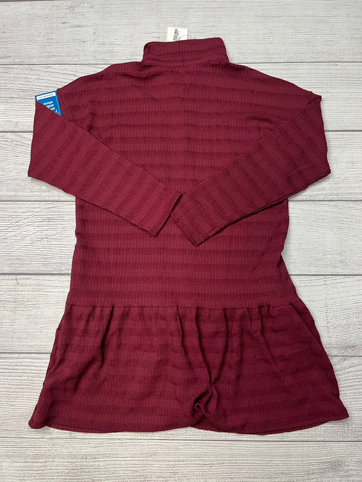 Dress Casual Short In Maroon, Size: M