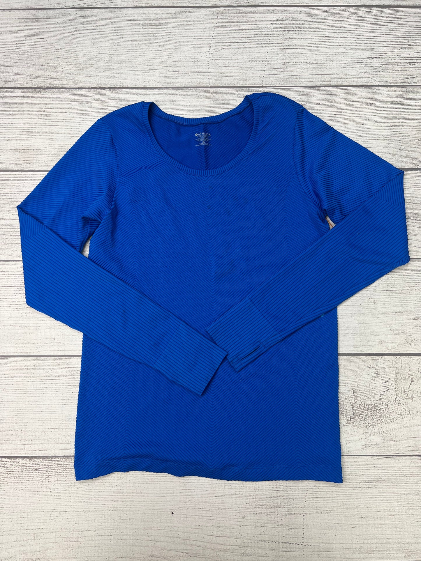 Athletic Top Long Sleeve Crewneck By Athleta In Blue, Size: Xl