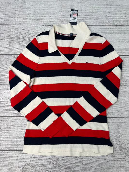 Sweater By Tommy Hilfiger In Red White Blue, Size: L