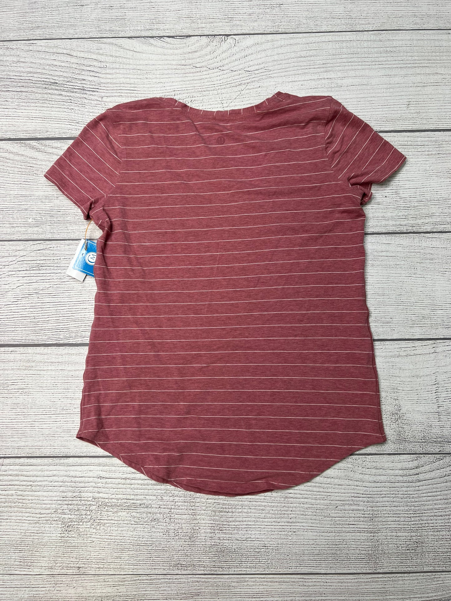 Athletic Top Short Sleeve By Lululemon In Red, Size: S