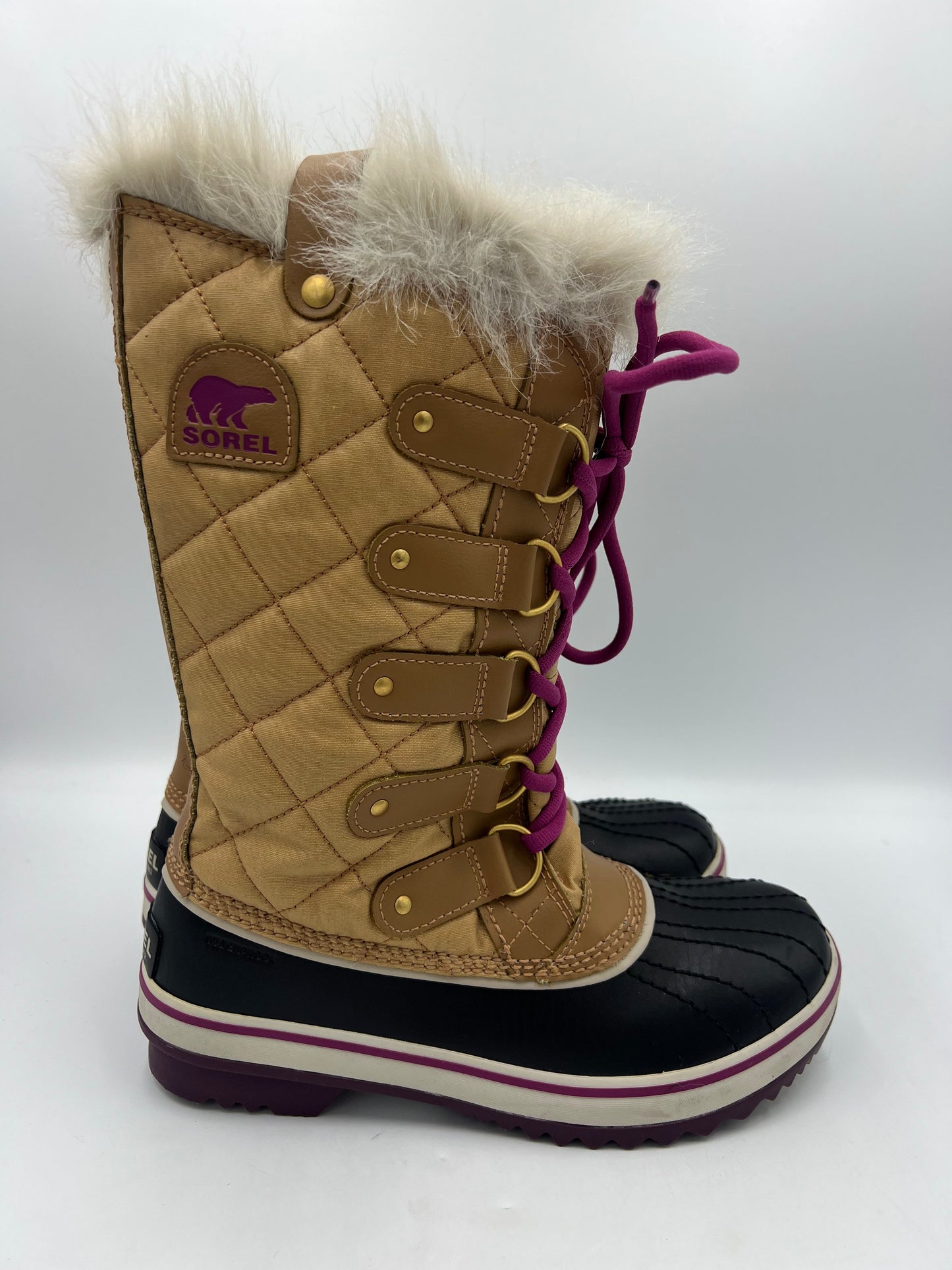 Boots Designer By Sorel In Tan, Size: 7