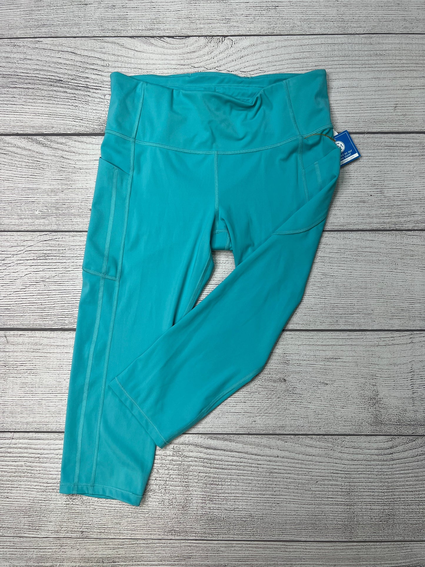 Athletic Capris By Athleta In Aqua, Size: L