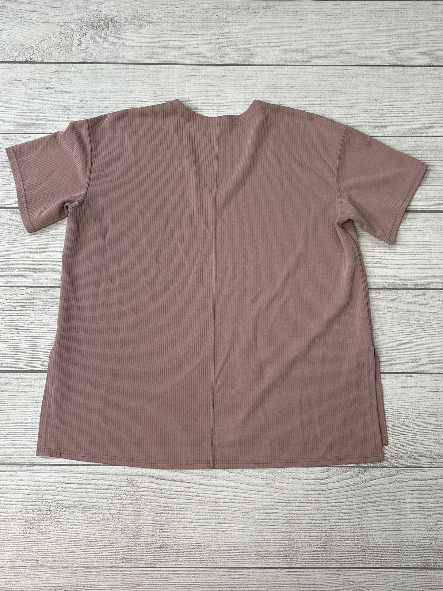 Athletic Top Short Sleeve By Lululemon In Dusty Pink, Size: M