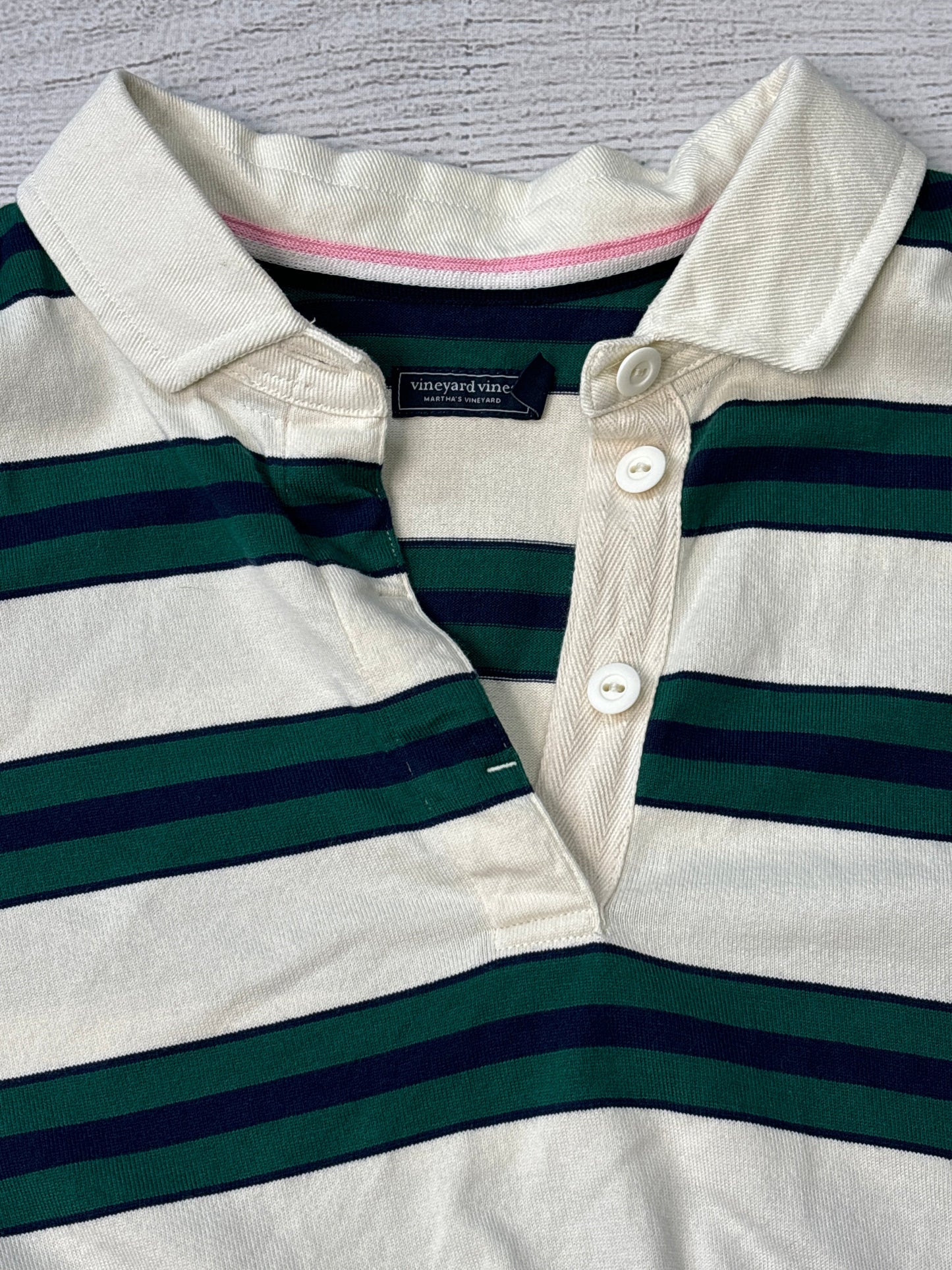 Top Long Sleeve By Vineyard Vines In Striped, Size: Xl