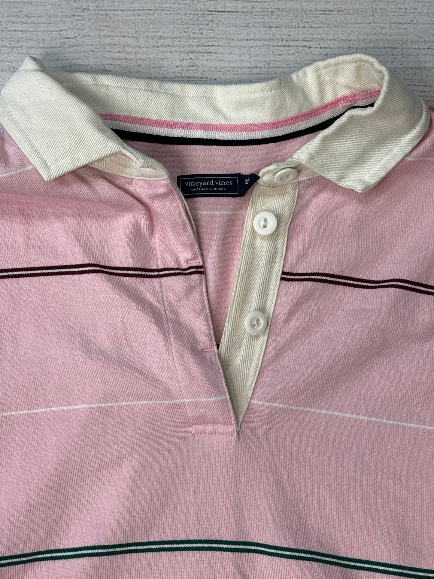 Top Long Sleeve By Vineyard Vines In Light Pink, Size: Xl