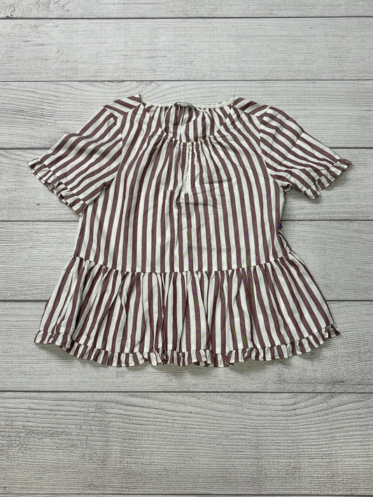 Top Short Sleeve By Madewell In Striped, Size: Xxs