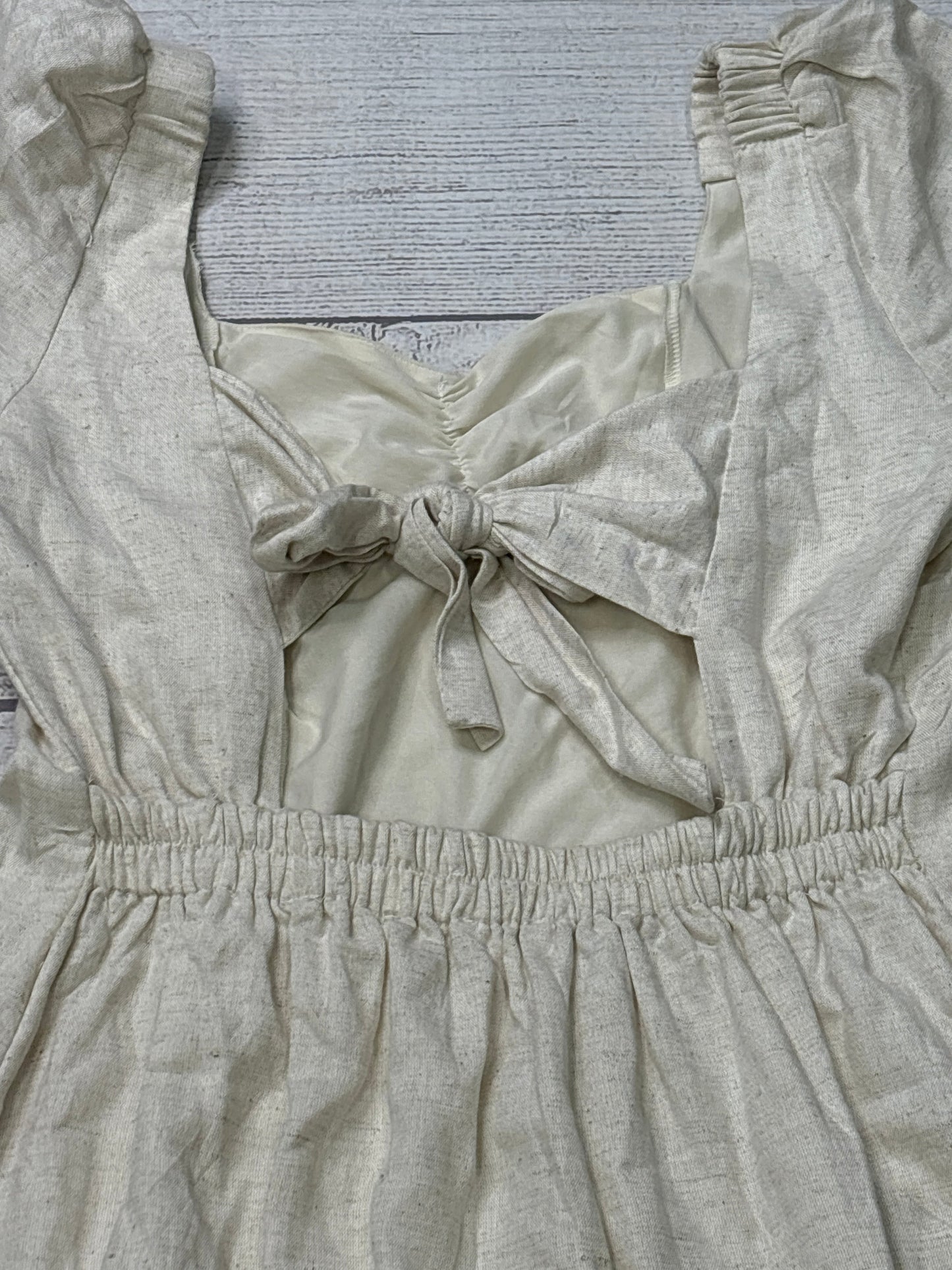 Dress Casual Short By Japna In Cream, Size: S