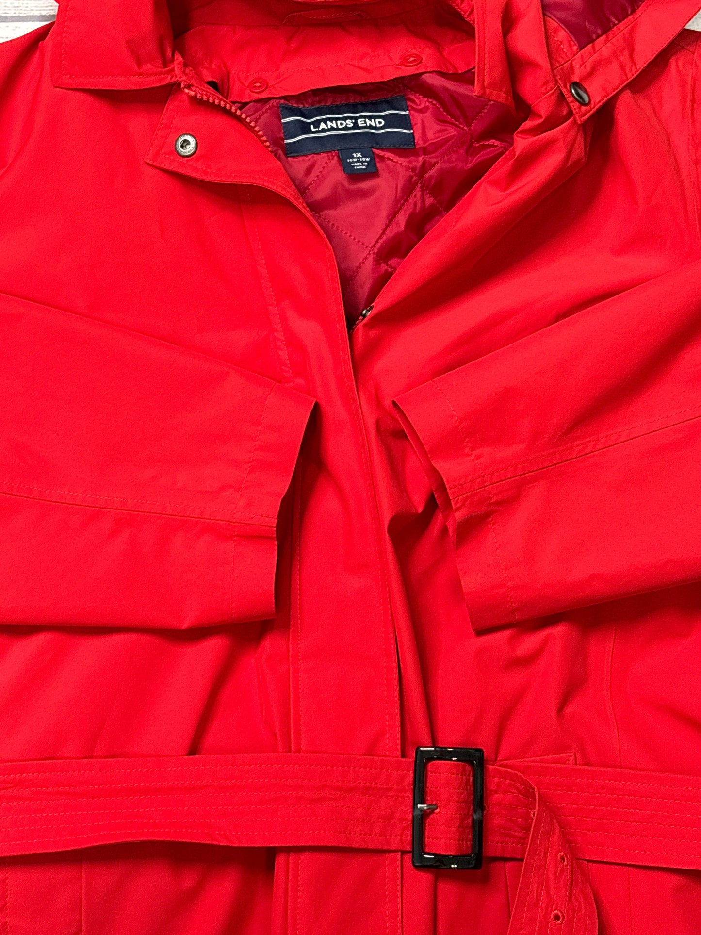 Coat Parka By Lands End In Red, Size: 1x