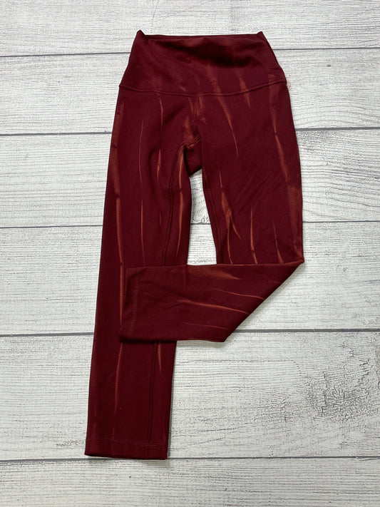 Athletic Capris By Lululemon In Red, Size: Xs