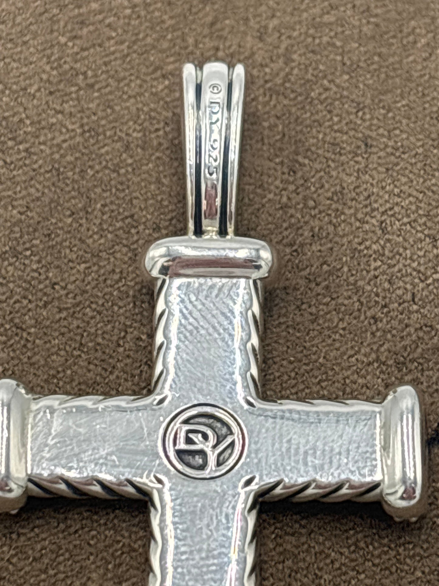 David Yurman Diamond Cross Pendant Luxury Designer