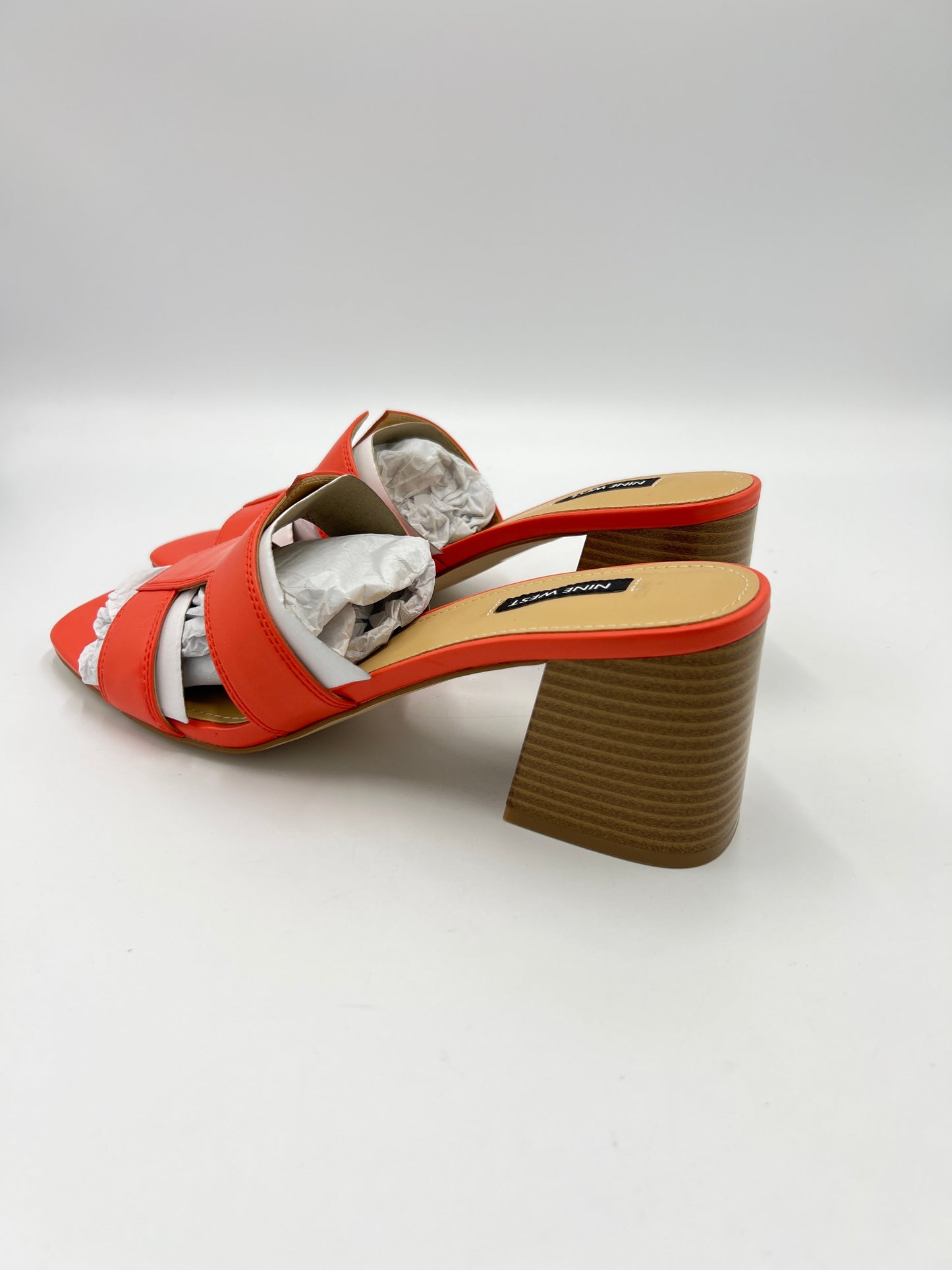 Shoes Heels Block By Nine West In Orange, Size: 12